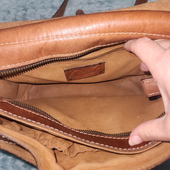 Patricia Nash Purse Leather London Saddle Bag Brown Crossbody - Picture 12 of 16